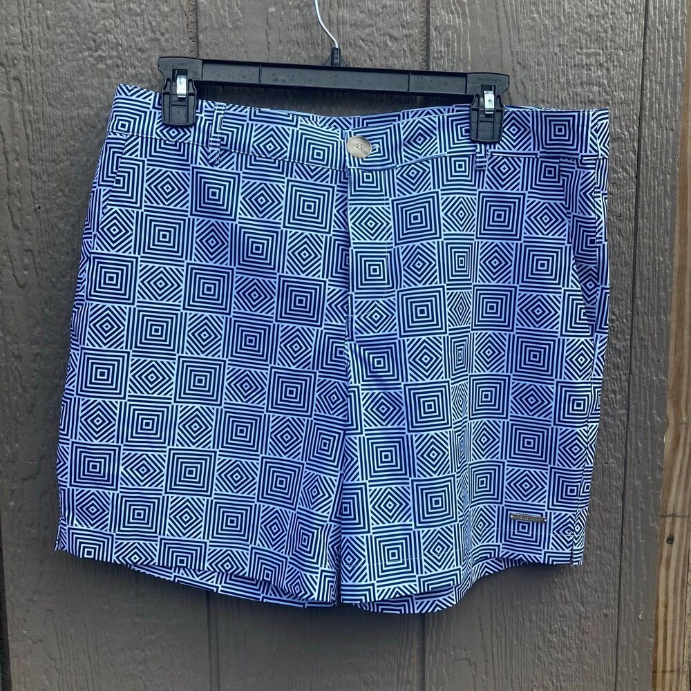 Men’s size 34 argyle grant blue and white shorts